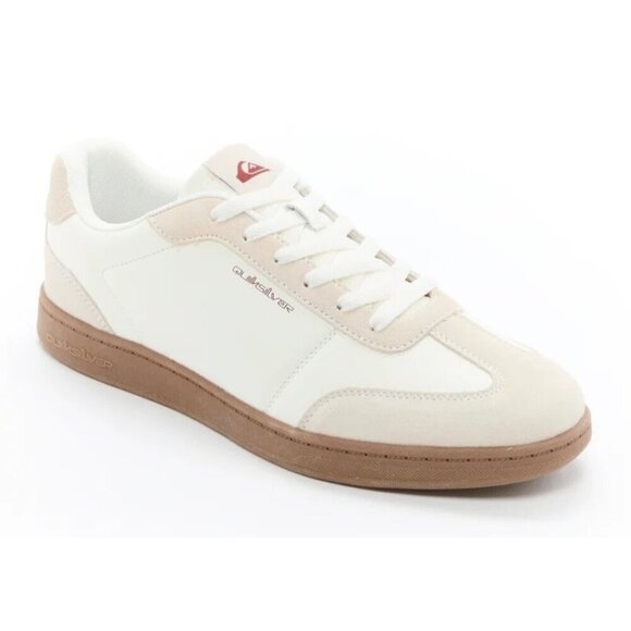 NEW Quiksilver Torrance White Leather & Suede men sneakers size 10.5 - Picture 1 of 8